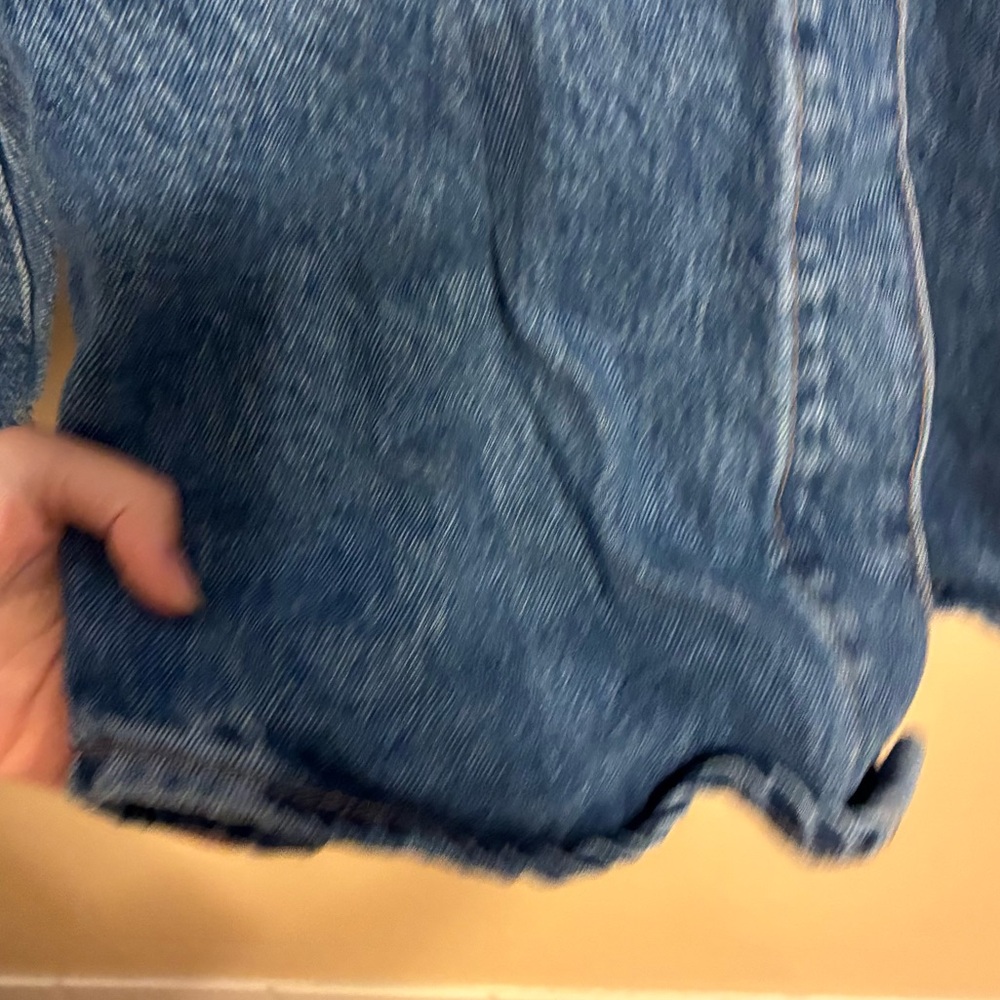 Zara Denim Shirt Jacket in Vintage Inspired Blue Denim Size Medium - Picture 5 of 8
